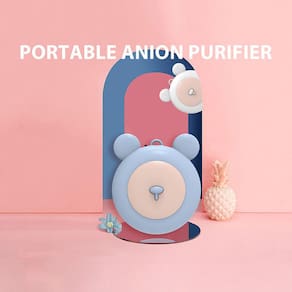 Colar portátil purificador de ar gerador de íons negativos azul