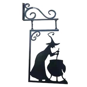 Decoração de silhueta de bruxa de Halloween