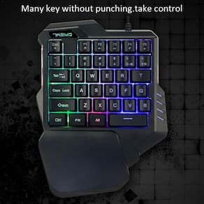 Teclado RGB LED luzes para uma mão Mecânica jogo keybo