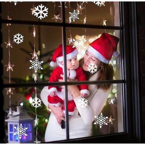 Natal Flocos de neve adesivos de janela adesivos para festa Deco