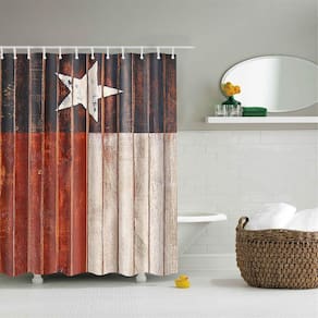 Cortina de chuveiro impermeável de poliéster 180x200cm de estilo moderno