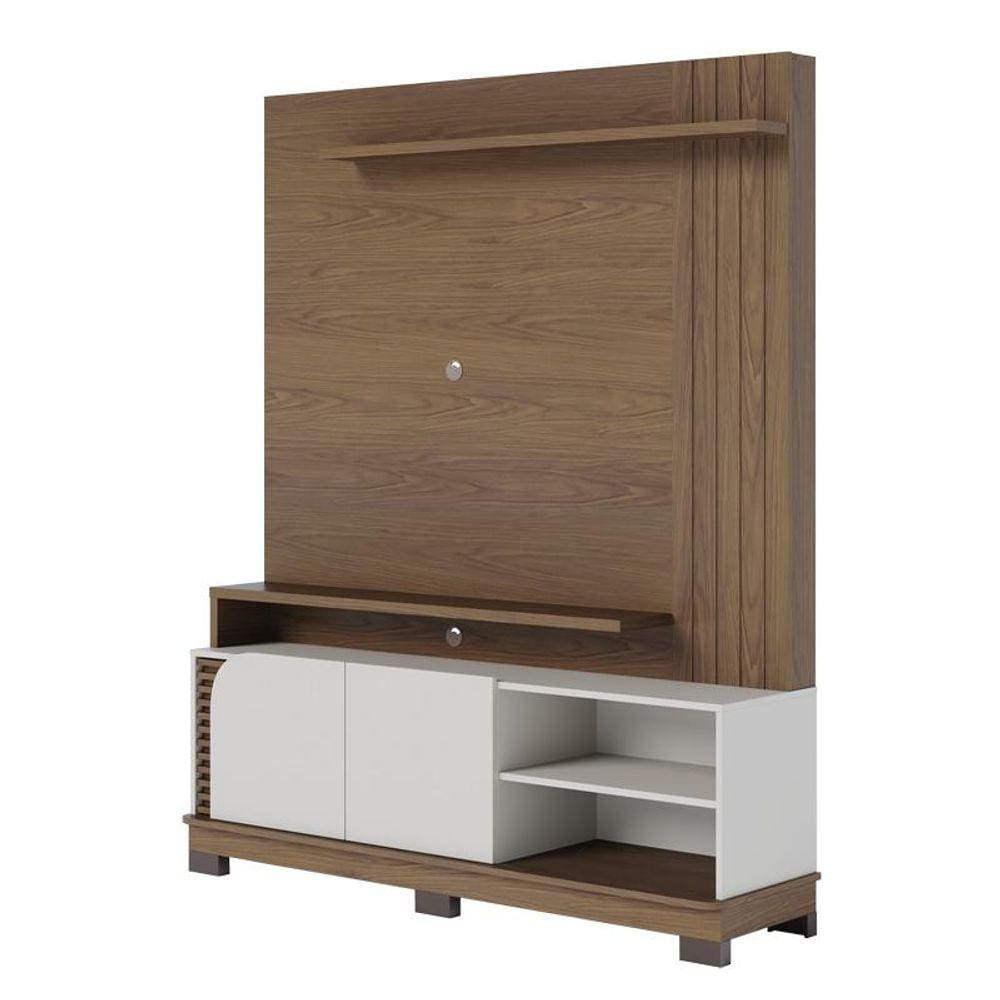 Estante Home Jurere 1500 para TV de 65" Amendoa/Off White Matte - Colibri
