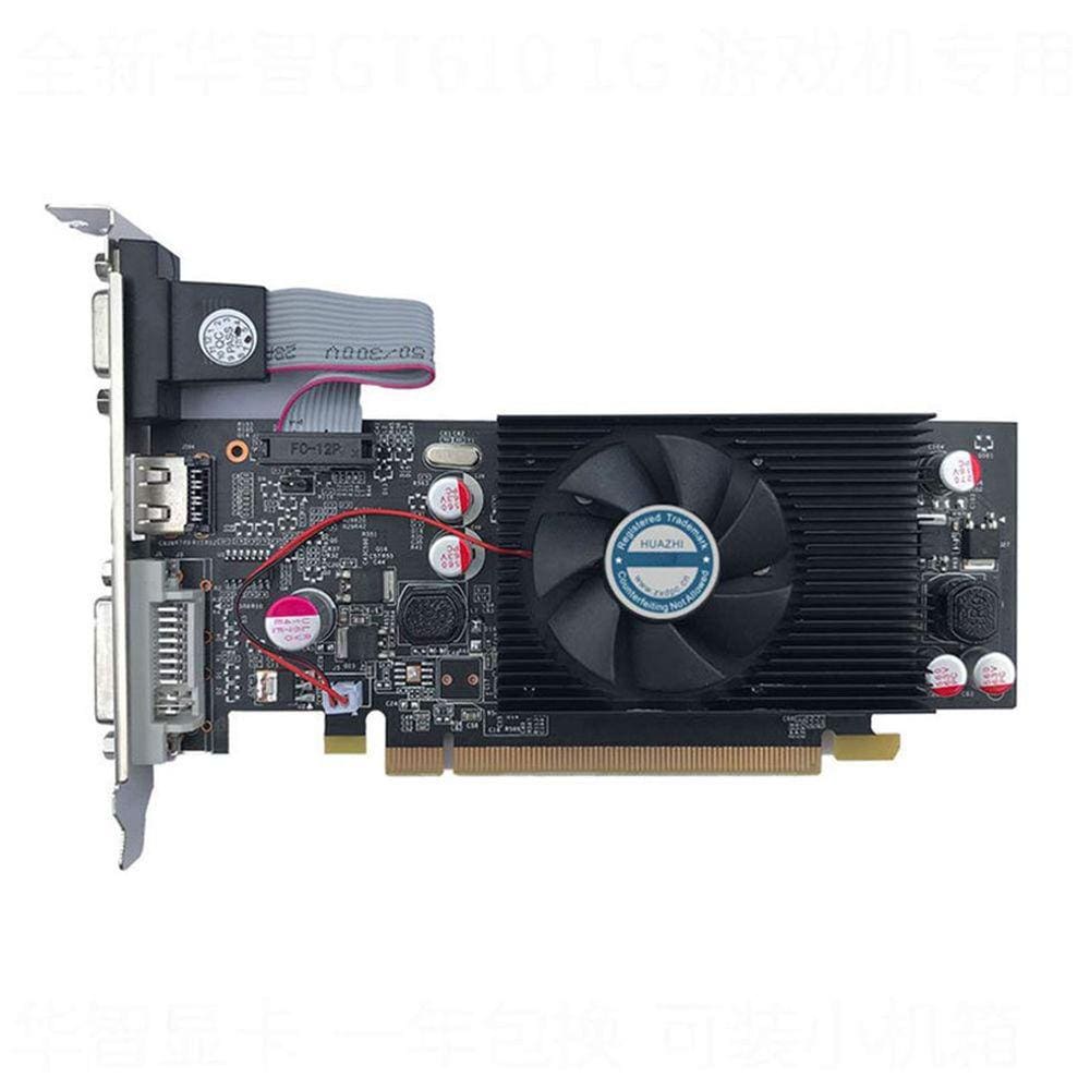 GT610 1GB DDR3 Chipset Placa Gráfica de Vídeo para PC e LP Cas