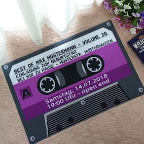 Tapete de porta com fita antiderrapante vintage impressa em 3D Welcome 40x60cm