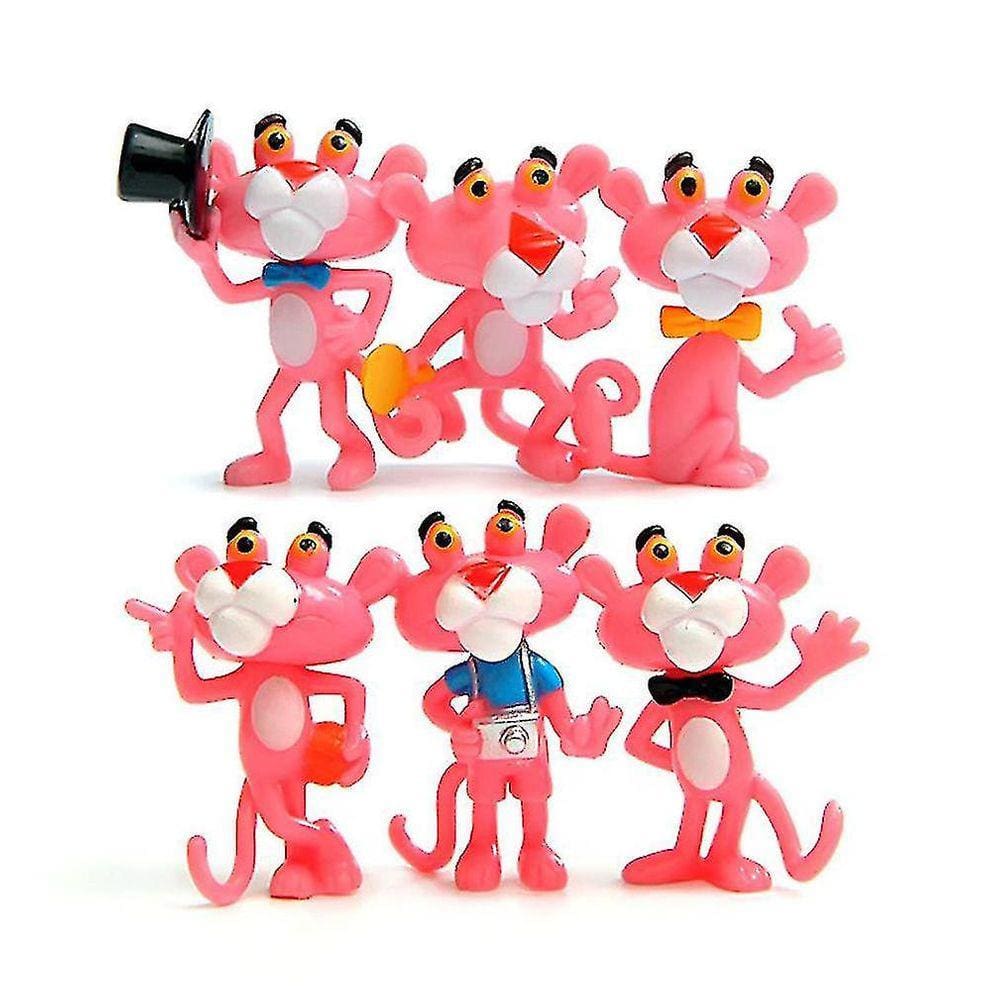 6pcs mini pantera pantera pvc figura brinquedos ( um tamanho )