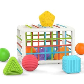 Bebê Colorido Forma Blocos Classificação Jogo Aprendizagem Educacional