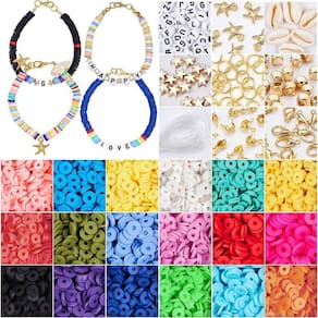4800pcs polimer plano argila de argila plana para joias fazendo bricolage