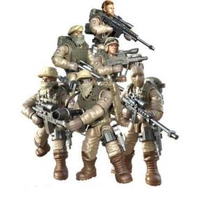 6pcs/set Forças Especiais Soldados Tijolos Figuras Militares Wea