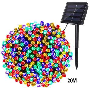 Luzes solares ao ar livre da corda 20M LED para festas de Natal