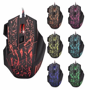 Darshion S8 Optical Backlit Wired Gaming Mouse 7 Botão Led