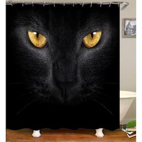 Gato Chuveiro Cortina Banheiro Chuveiro Cortina Bonito Tecido 3D Sh