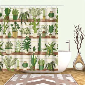 Pássaro Flor Impresso Chuveiro Cortinas Banheiro Cortina Engraçado F