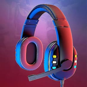 Fones de ouvido para jogos com microfone PC Gamers Fones de ouvido com fio