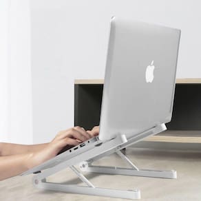 Suporte dobrável de silicone ABS / Laptop - Preto