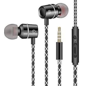 Augienb 3.5mm controle com fio fone de ouvido baixo fones de ouvido estéreo