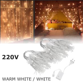 220V 6x3m Backdrop LED Luzes Organza Festa de Aniversário Casamento