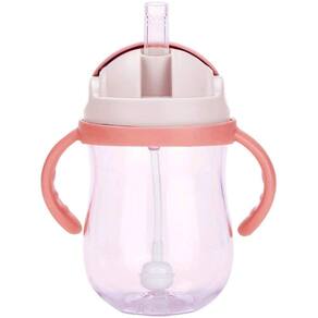 300ml frasco de palha do bebê com palha e alça (tamanho único)