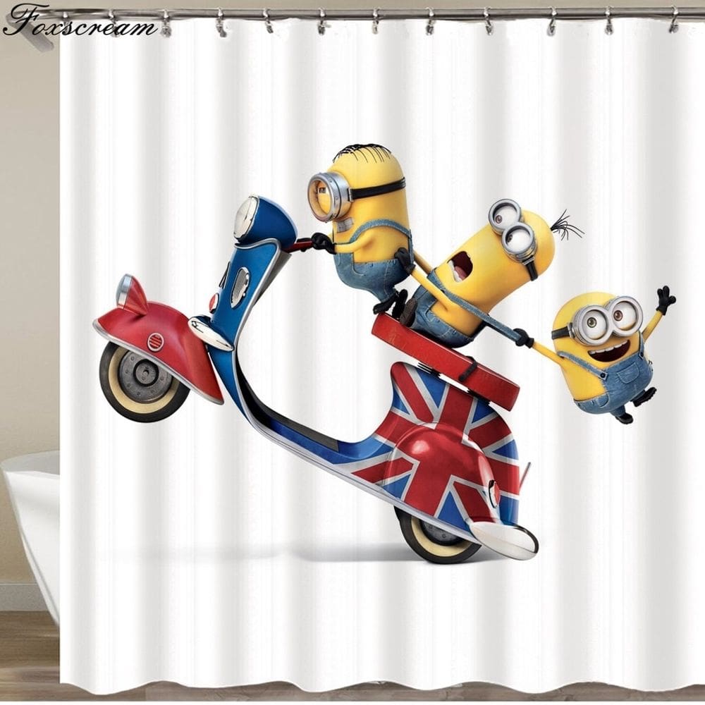 Mischievous Minions Series Amarelo Chuveiro Cortinas Shower Cur