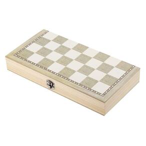 em 1 jogo de tabuleiro de xadrez de madeira dobrável Dam Onesize Gift Board Game