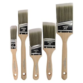 5pcs/set boca oblíqua pincel de tinta profissional pincel de óleo pa