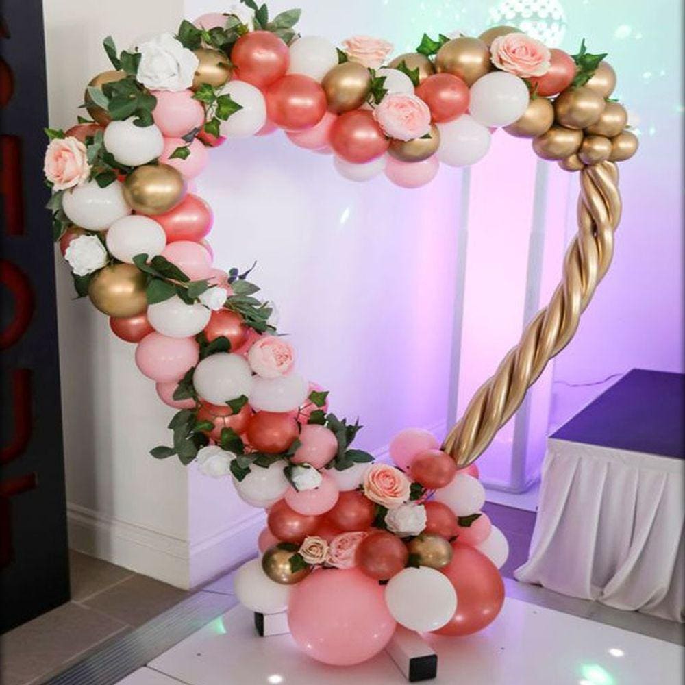 Decoração do casamento em forma de coração balão stand = #5pcs 35cm sti