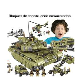 Tanque de montagem de quebra-cabeça de brinquedo ou helicóptero compatível com LEGO