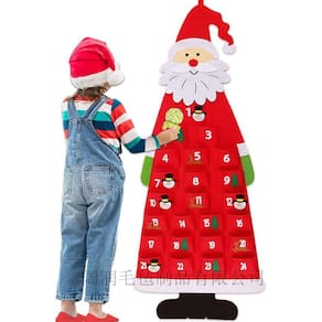 Natal DIY Felt Natal Papai Noel Parede Pendurada Santa Advento