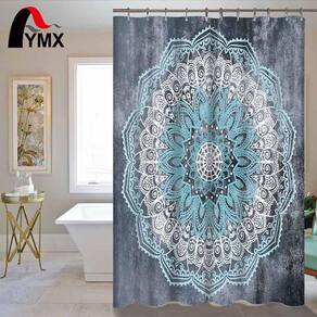 Mandala indiana chuveiro cortina boêmio Lotus impressão Waterproo