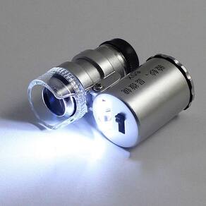 Microscópio portátil 60x bolso mini microscópio lupa judeu