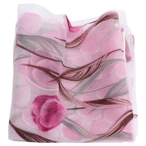 6pcs tulipa flor puro quarto cortina janela janela painel voile