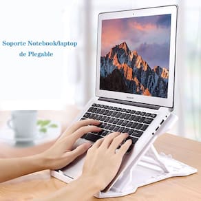 Suporte dobrável para notebook branco