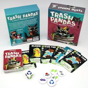 Cartões de jogo de festa Trash Pandas Raucous Raccoon com 54 cartas