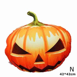 Festa de Halloween com almofada de pelúcia de abóbora