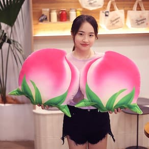 50cm 3D simulação pêssego pelúcia brinquedos sofá almofada empalhada lif