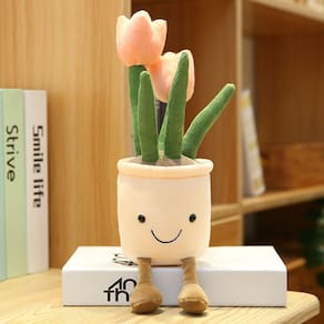 35cm bonito tulipa artificial de pelúcia plantas criativas brinquedos envasados