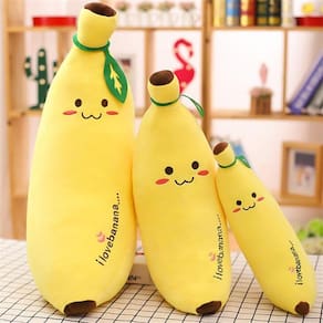 Almofada de pelúcia Banana Fruit Series 30-80 cm amarela