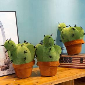 Simulação Cactus Plush Plant Toy Soft Cuddly Car Panela de pelúcia