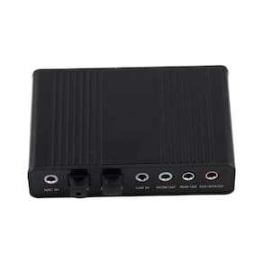 Placa óptica SPDIF de saída de áudio USB 5.1 externa de 6 canais