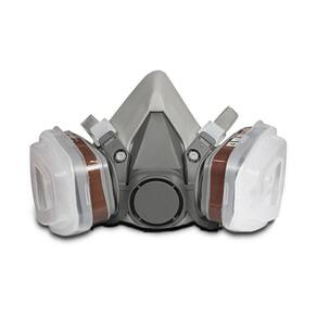 Máscara de proteção de gás montada na cabeça 6200 Máscara de gás de silicone + Filt