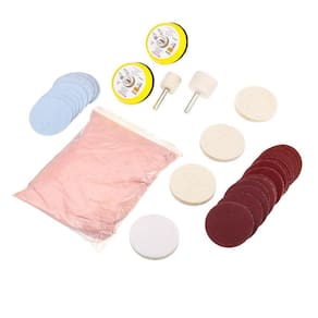 Ferramentas 39pcs Vidro Polimento Kit Car Cleaning M6 Shread Sandi