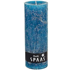 Vela rústica vela sem perfume 68/190 mm, 95 horas, turquesa