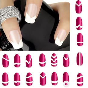 Adesivo de unha 18PCS francês manicure branco