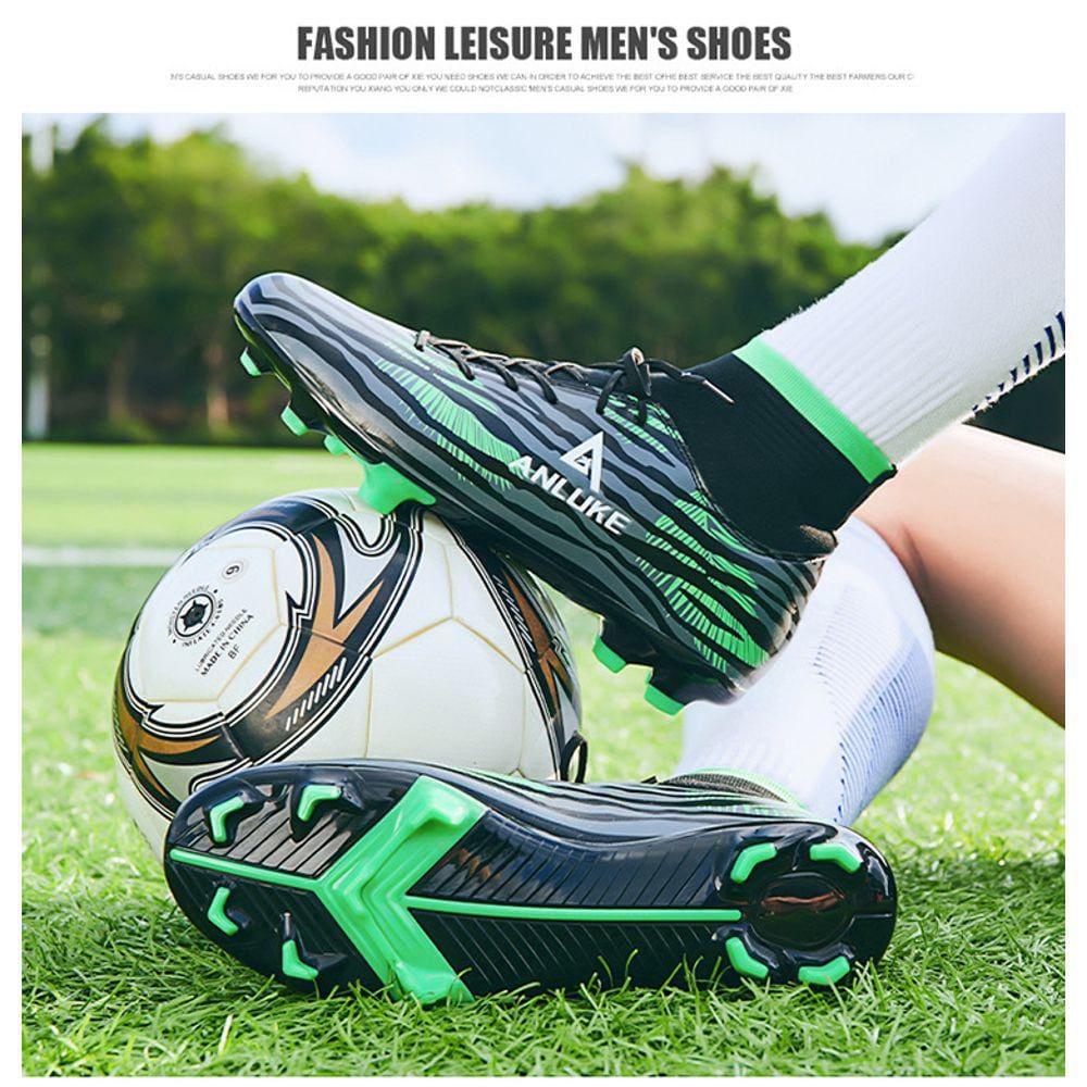 FG Botas de Futebol Sapatos de Futebol Antiderrapantes - Preto