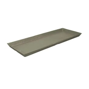 Prato para Vaso de Plantas de Planta Retangular Slim 65 Mármore