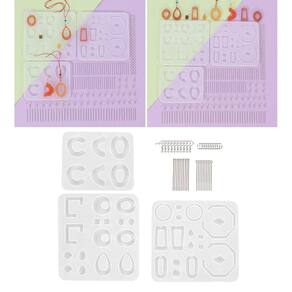 Molde de resina de silicone para brincos de epóxi Pendien