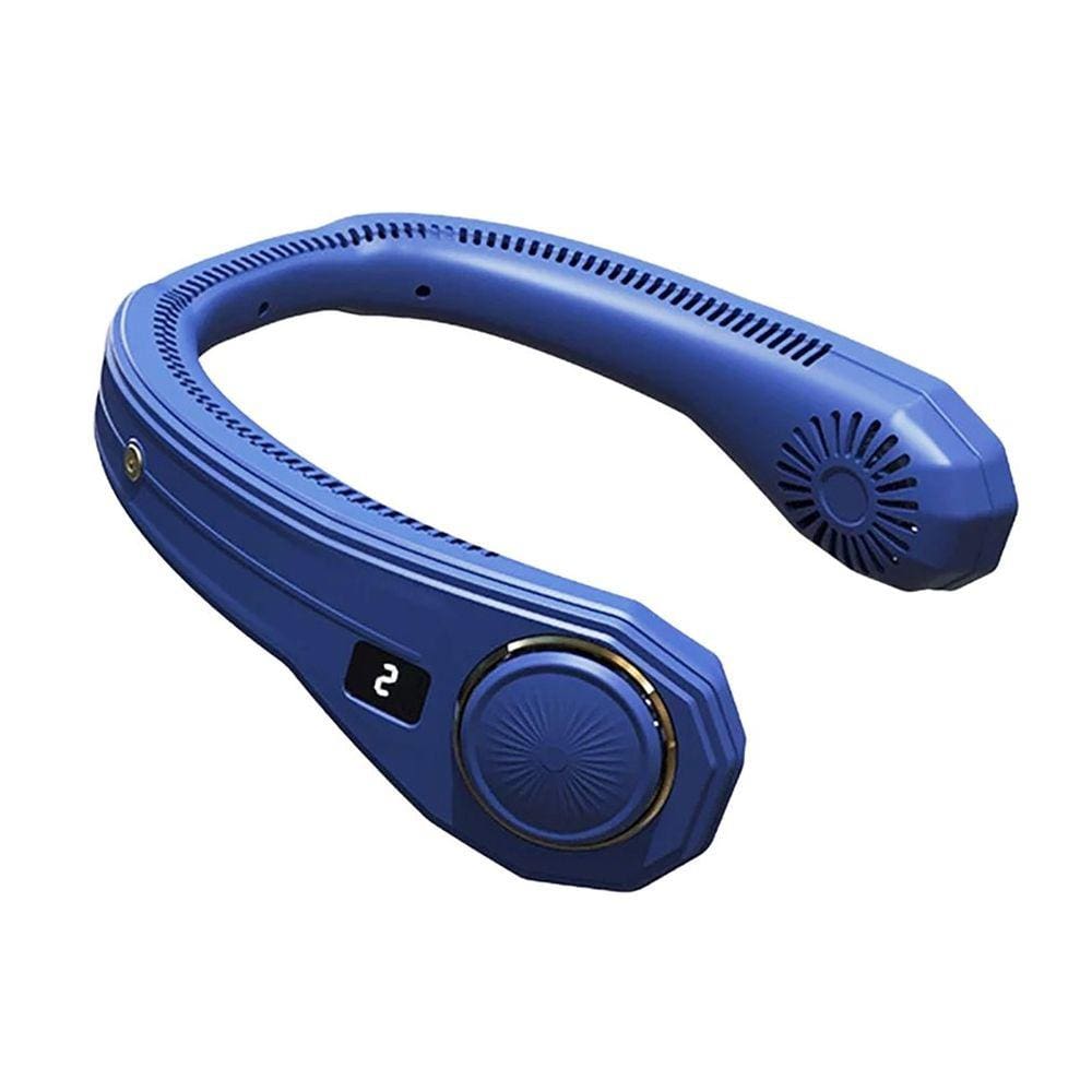 F22 portátil sem luzes Mini ventilador de pescoço com USB Display USB