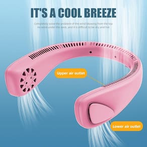 F14 Ventilador Mini Pescoço Ventilador Sem Lâmina Rosa