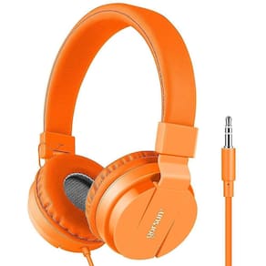 Fones de ouvido para crianças, faixa de cabeça ajustável dobrável com 3,5 mm Jac