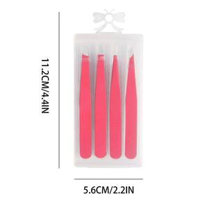 Rosa quente# Aço inoxidável Eyebrow Clip Set Puxador Pinças i
