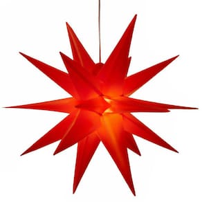 Bela estrela luminosa 3D dentro da luz ao ar livre Estrela Decorat